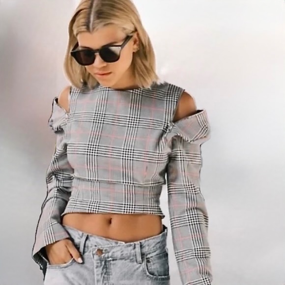 Monse Glen Plaid Top sz M - Picture 1 of 10